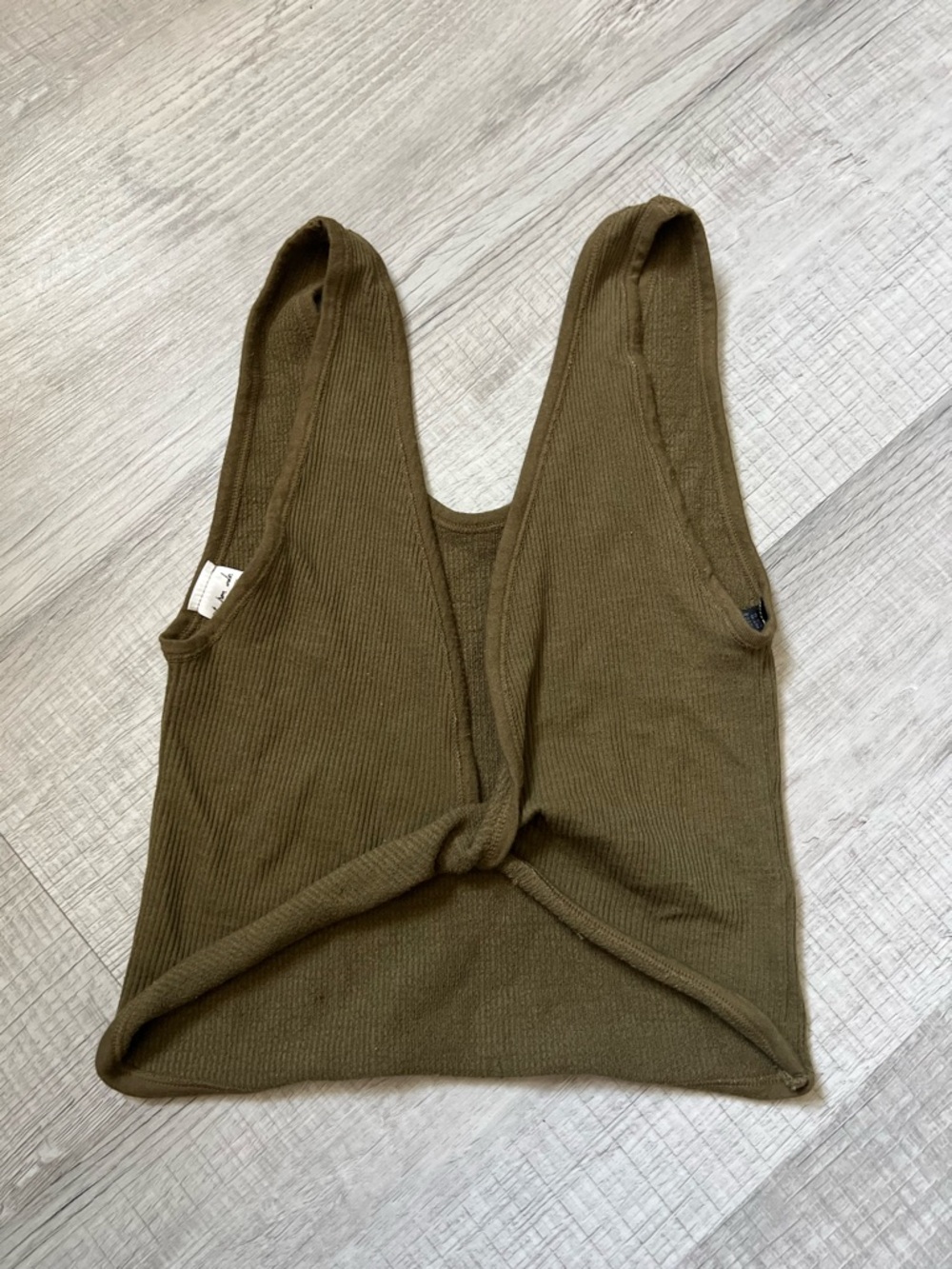 UO Out From Under Wrap It Up Seamless Reversible Bra Top Ribbed Army Green XS/S - Picture 8 of 13